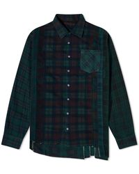 Needles - 7 Cuts Wide Over Dyed Flannel Shirt - Lyst