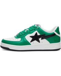 A Bathing Ape - Bape Sta Leather Sneakers - Lyst
