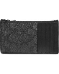 mens coach card case