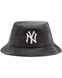 KTZ - New York Yankees Leather Bucket Hat - Lyst