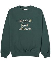 Drole de Monsieur - Presented By End. Embroidered Cotton Fleece Crew Sweat - Lyst