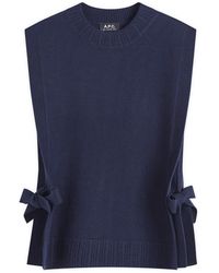 A.P.C. - Margot Knitted Vest - Lyst