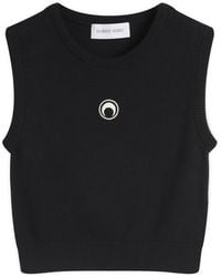 Marine Serre - Moon Logo Knit Vest - Lyst