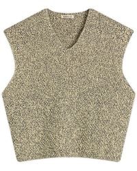 AURALEE - Cotton Cashmere Cord Knit Vest - Lyst