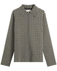 Jil Sander - Wool Check Zip Through - Lyst