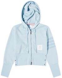 Thom Browne - Zip Up 4 Bar Tonal Hoodie - Lyst