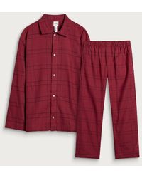 Calvin Klein - Flannel Long Sleeve Button Down Pyjama Set - Lyst