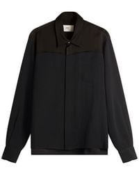 Ami Paris - Mixed Material Long Sleeved Shirt - Lyst