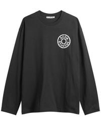 Acne Studios - Button Logo Long Sleeve T-Shirt - Lyst