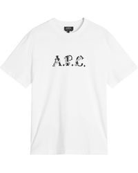 A.P.C. - Hugo Graphic Logo T-Shirt - Lyst