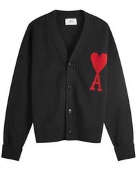 Ami Paris - Ami Large A Heart Cardigan - Lyst