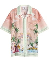 CASABLANCA - Ethereal Cuban Collar Shirt - Lyst