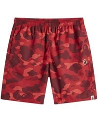 A Bathing Ape - Colour Camo One Point Beach Shorts - Lyst