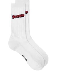 Wacko Maria Superbad Skater Socks - White