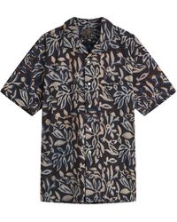 Beams Plus - Open Collar Block Print Leaf Shirt - Lyst