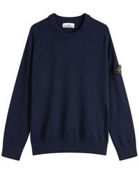 Stone Island - Geelong Wool Crew Neck Jumper - Lyst