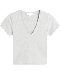 GOOD AMERICAN - Super Stretch V-Neck Baby T-Shirt - Lyst