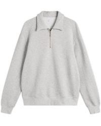 Lady White Co. - Cotton Wool Quarter Zip Sweatshirt - Lyst