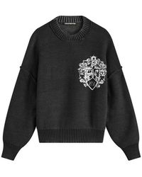 Cole Buxton - Collegiate Crest Knit Sweater - Lyst