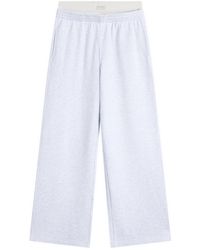 Skims - Cotton Fleece Exposed Boxer Wide Leg Pants - Lyst