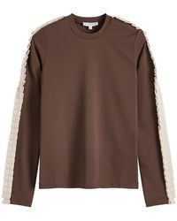 JW Anderson - Pleated Trim Long Sleeve Top - Lyst