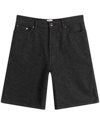 CASABLANCA - Laser Monogram Denim Shorts - Lyst