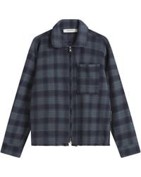 About Blank - Plaid Zipped Overshirt - Lyst