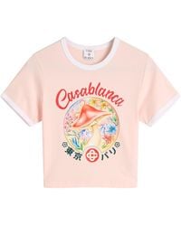CASABLANCA - Mushroom Emblem Printed Baby T-Shirt - Lyst