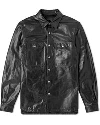 Rick Owens - Leather Outershirt - Lyst