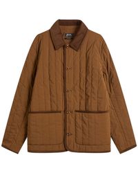 A.P.C. - Leone Technical Canvas Quilted Jacket - Lyst