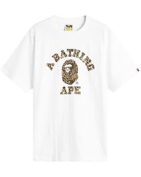 A Bathing Ape - Wild Leopard College T-Shirt - Lyst