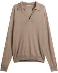 AURALEE - Cashmere Silk Knit Skipper Polo - Lyst
