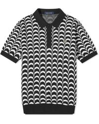 Fred Perry - Jackquard Knit Polo Shirt - Lyst