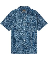 Beams Plus - Open Collar Batik Print Shirt - Lyst