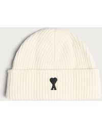 Ami Paris - Merino Wool Adc Beanie - Lyst