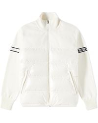 Moncler - Padded Wool Blend Cardigan - Lyst