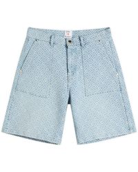 CASABLANCA - Relaxed Monogram Denim Shorts - Lyst