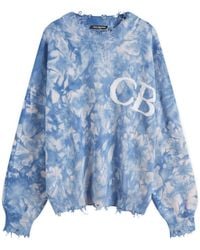 Cole Buxton - Distressed Cb Knit Sweat - Lyst