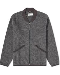 Universal Works - Wool Fleece Zip Bomber Jacket - Lyst