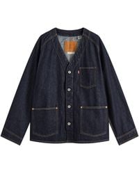 Levi's Blue Union Engineer Denim Cardigan for Men | Lyst