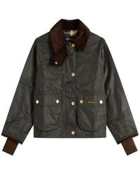 Barbour - Cropped Beadnell Wax Jacket - Lyst