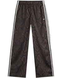 adidas - Satin Wide Leg Track Pant - Lyst