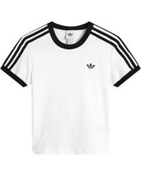 adidas - 3 Stripe Short Sleeve T-Shirt - Lyst