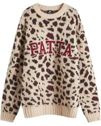 PATTA - Leopard Brushed Knit Jumper - Lyst