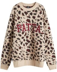 PATTA - Leopard Brushed Knit Jumper - Lyst