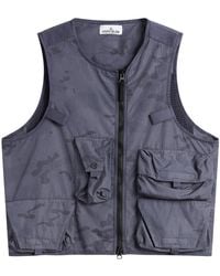 Stone Island - Faded Camo Ripstop-Tc Utility Vest - Lyst