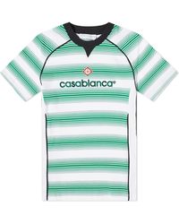 Casablancabrand - Stripe Logo Stripe T-Shirt - Lyst