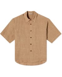AURALEE - Linen Silk Short Sleeve Shirt - Lyst