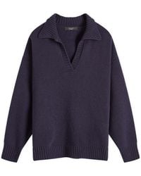 Weekend by Maxmara - Knitted V-Neck Jumper - Lyst