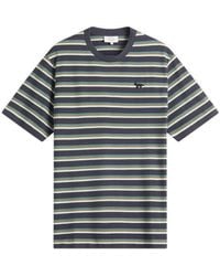 Maison Kitsuné - Profile Fox Patch Striped Comfort T-Shirt - Lyst